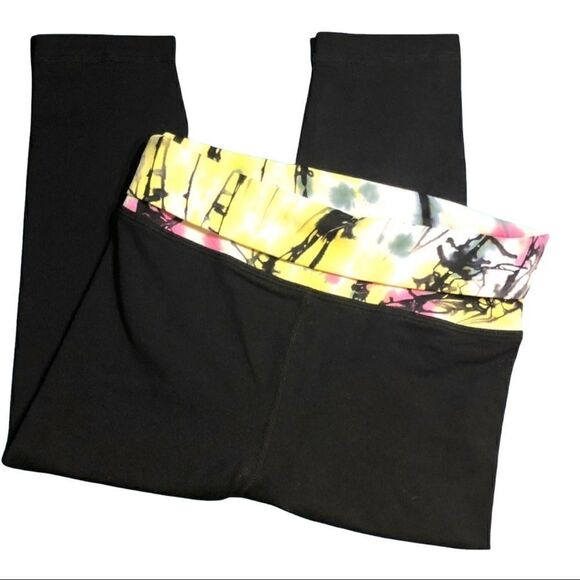 Tie Dye Waist Band Capris Leggings - Picture 1 of 7